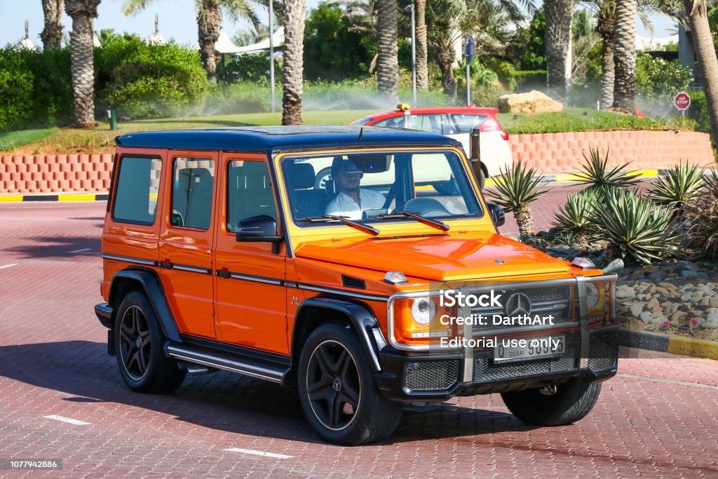 Dubai, UAE - November 15, 2018: Luxury car Mercedes-Benz W463 G55 AMG in the city street.